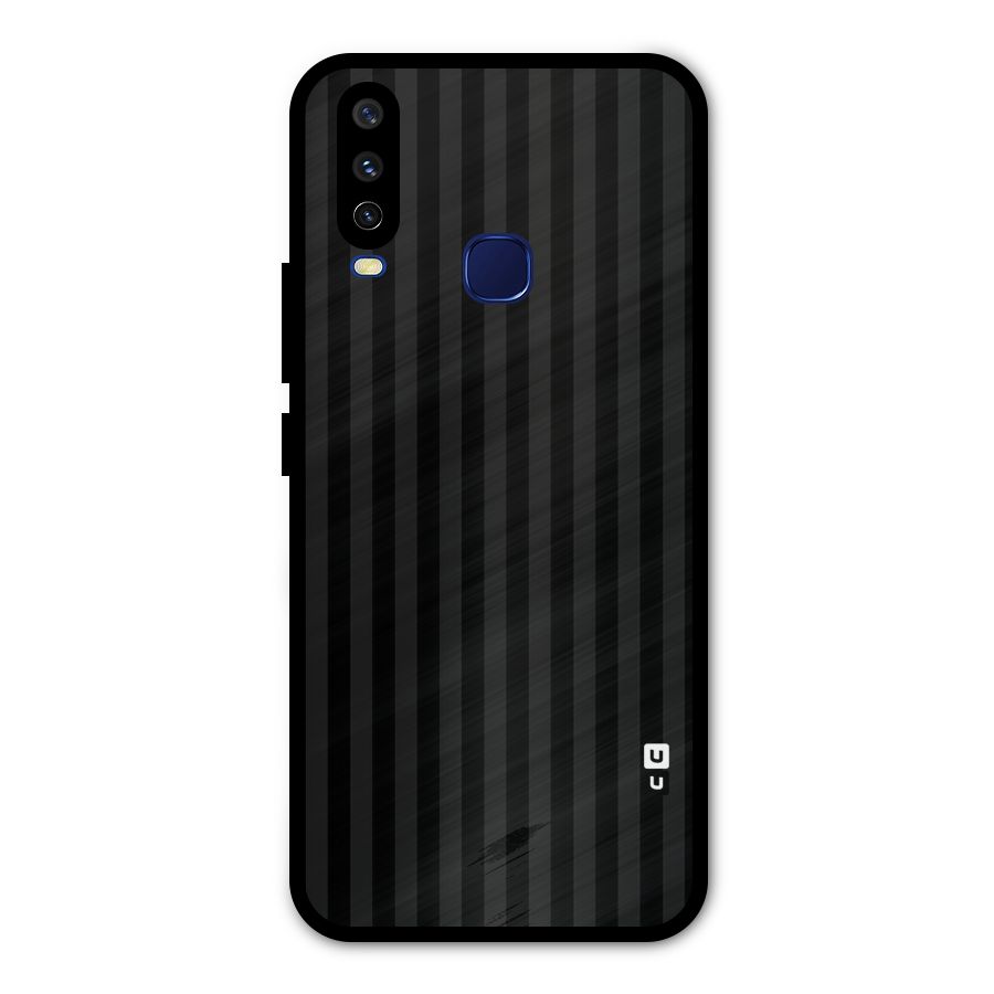 Pleasing Dark Stripes Metal Back Case for Vivo Y15