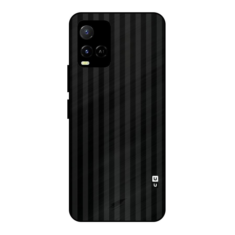 Pleasing Dark Stripes Metal Back Case for Vivo Y21