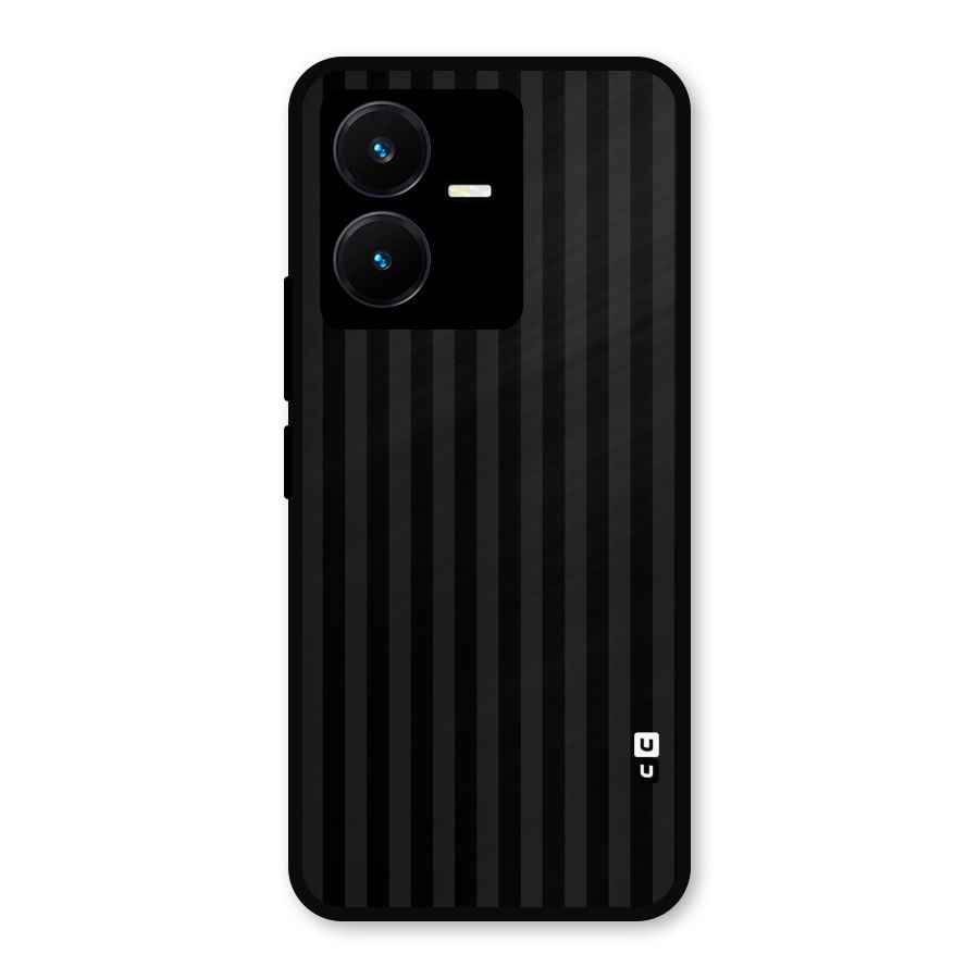 Pleasing Dark Stripes Metal Back Case for Vivo Y22s