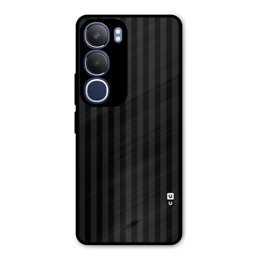 Pleasing Dark Stripes Metal Back Case for Vivo Y29