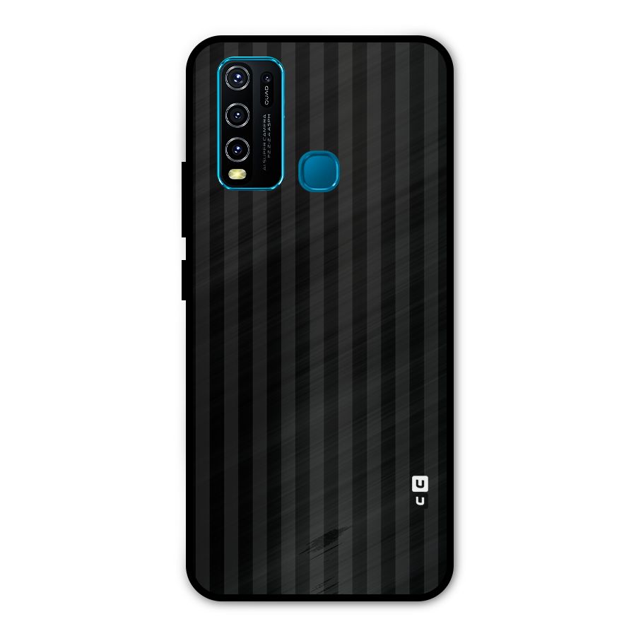 Pleasing Dark Stripes Metal Back Case for Vivo Y30