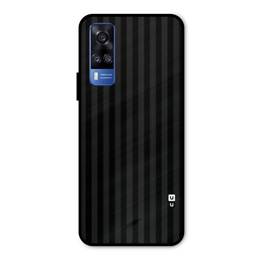 Pleasing Dark Stripes Metal Back Case for Vivo Y31
