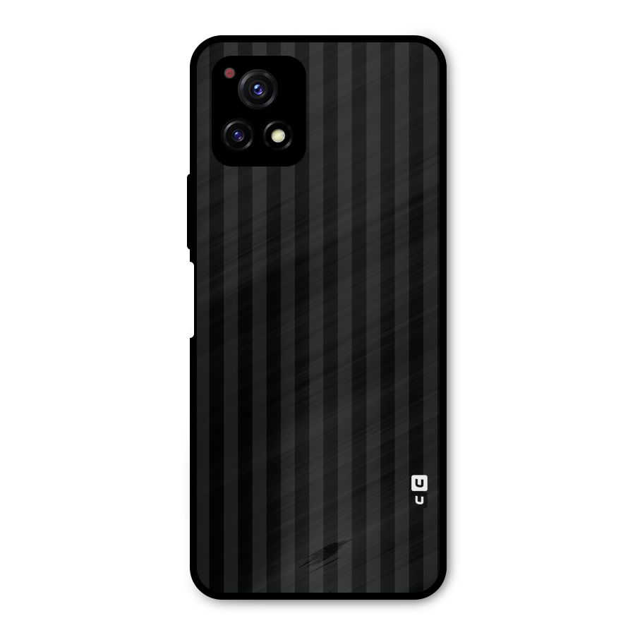 Pleasing Dark Stripes Metal Back Case for Vivo Y72 5G