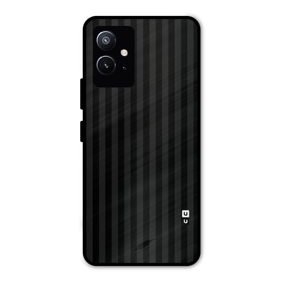 Pleasing Dark Stripes Metal Back Case for Vivo Y75 5G