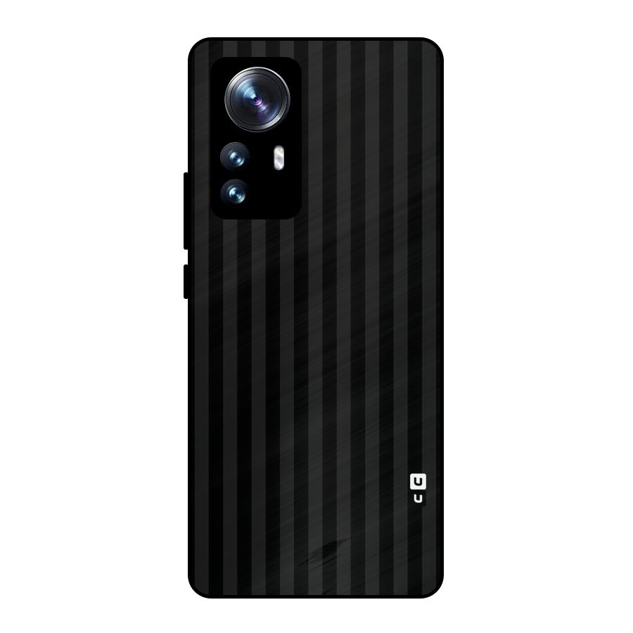 Pleasing Dark Stripes Metal Back Case for Xiaomi 12 Pro