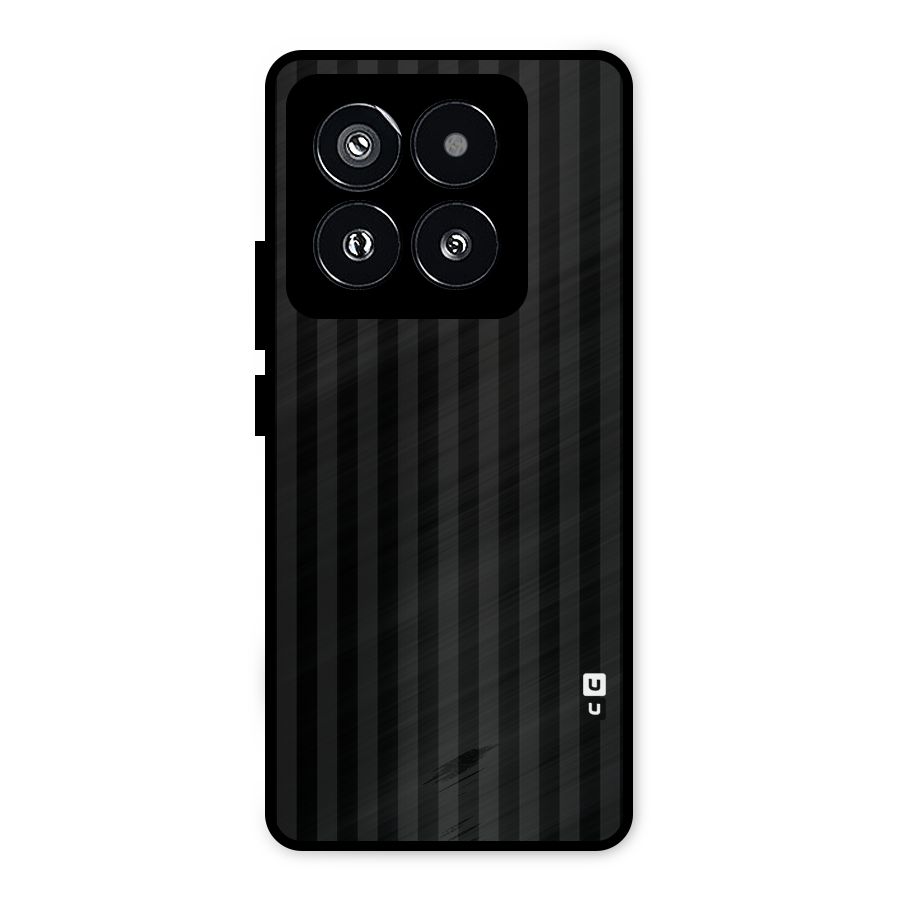 Pleasing Dark Stripes Metal Back Case for Xiaomi 14 Pro