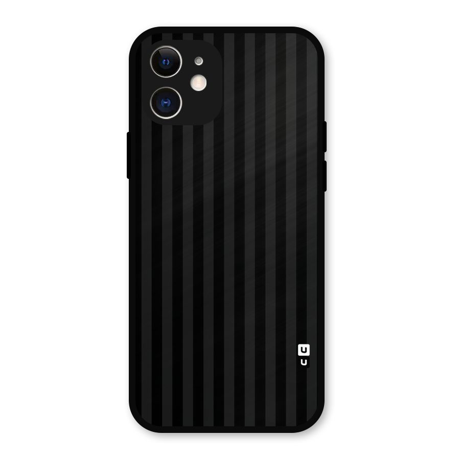 Pleasing Dark Stripes Metal Back Case for iPhone 12
