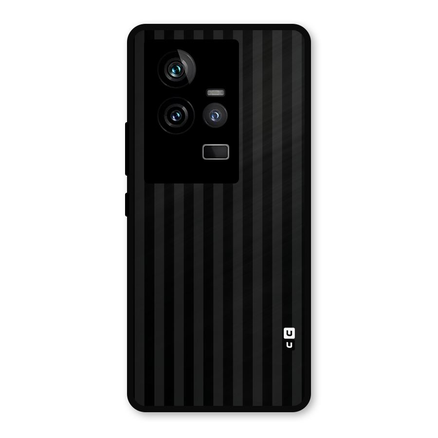 Pleasing Dark Stripes Metal Back Case for iQOO 11 5G