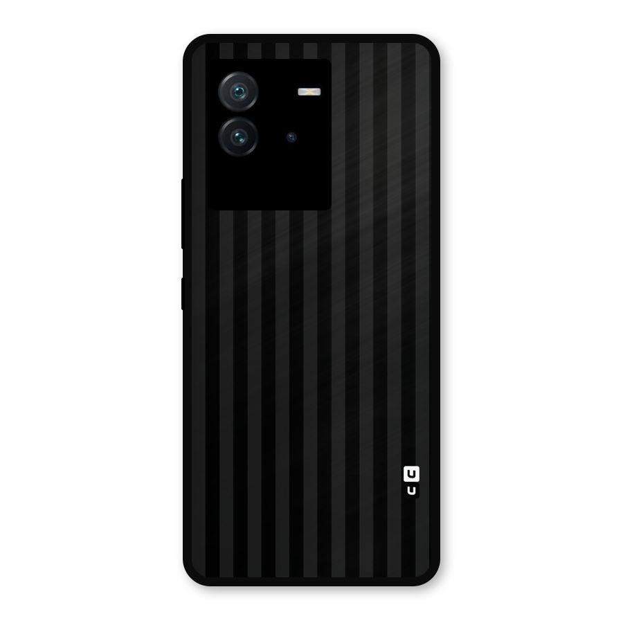 Pleasing Dark Stripes Metal Back Case for iQOO Neo 6 5G