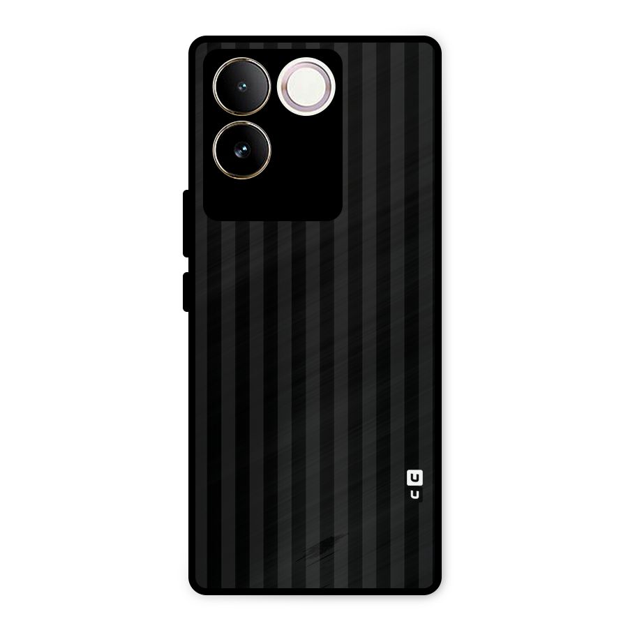 Pleasing Dark Stripes Metal Back Case for iQOO Z7 Pro