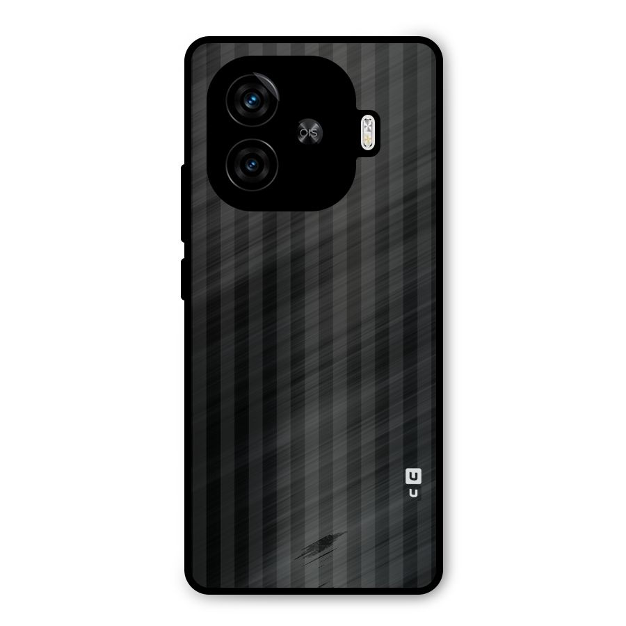 Pleasing Dark Stripes Metal Back Case for iQOO Z9 Turbo