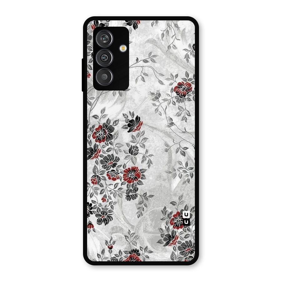 Pleasing Grey Floral Metal Back Case for Galaxy F13