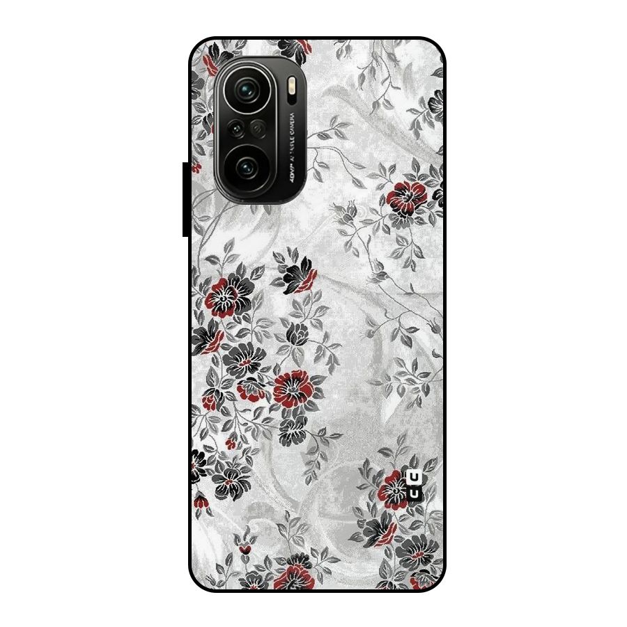 Pleasing Grey Floral Metal Back Case for Mi 11x