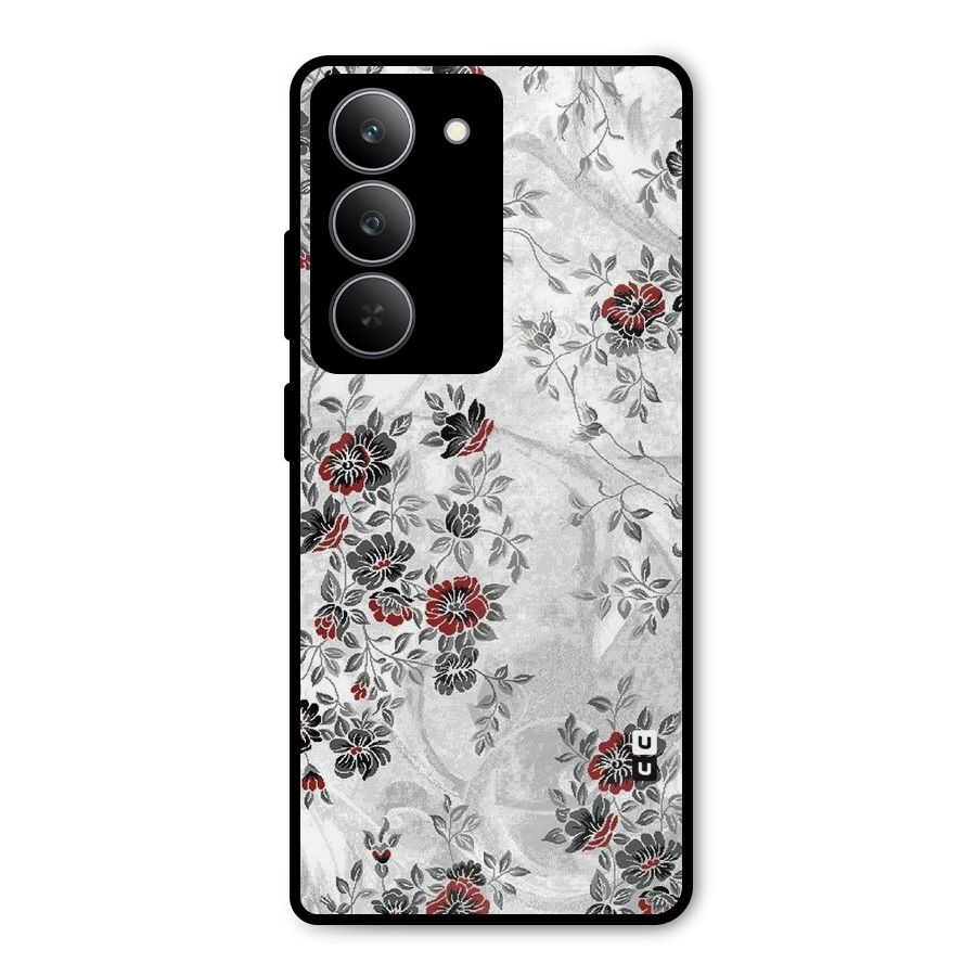 Pleasing Grey Floral Metal Back Case for Realme P3x