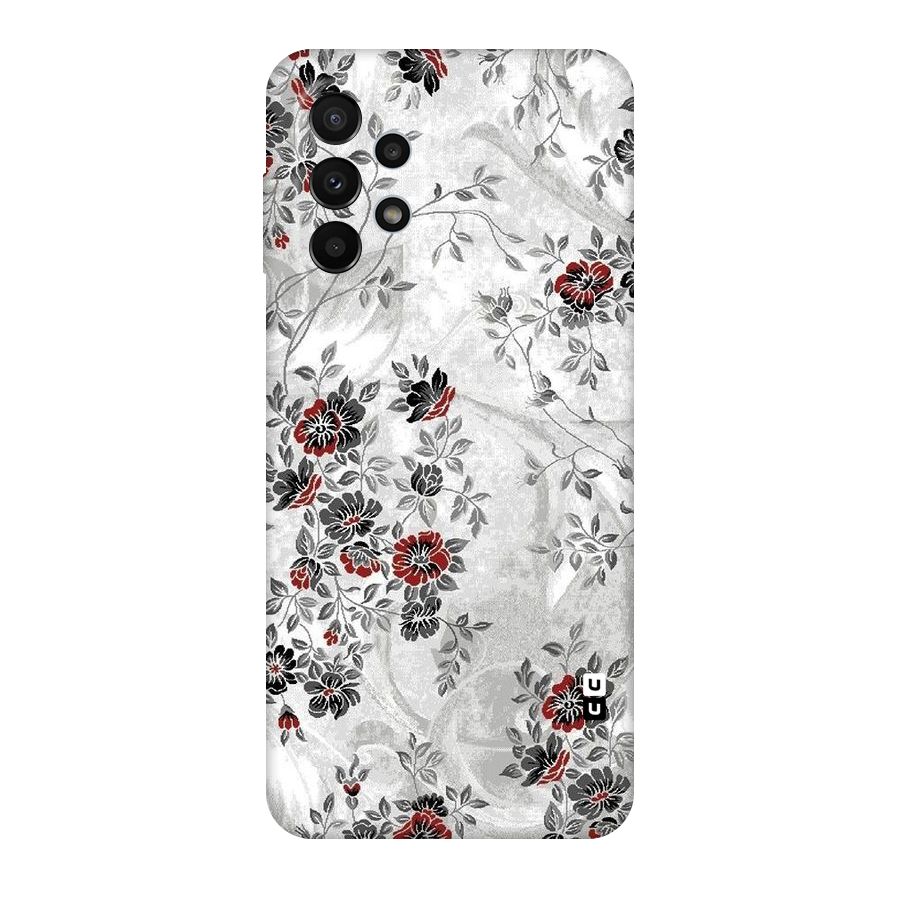 Pleasing Grey Floral Original Polycarbonate Back Case for Galaxy A23