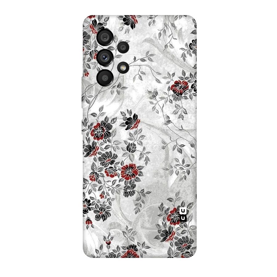 Pleasing Grey Floral Original Polycarbonate Back Case for Galaxy A53 5G