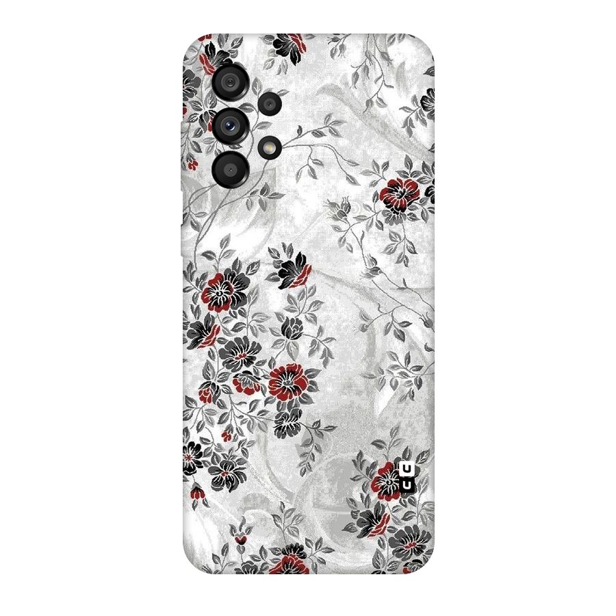 Pleasing Grey Floral Original Polycarbonate Back Case for Galaxy A73 5G
