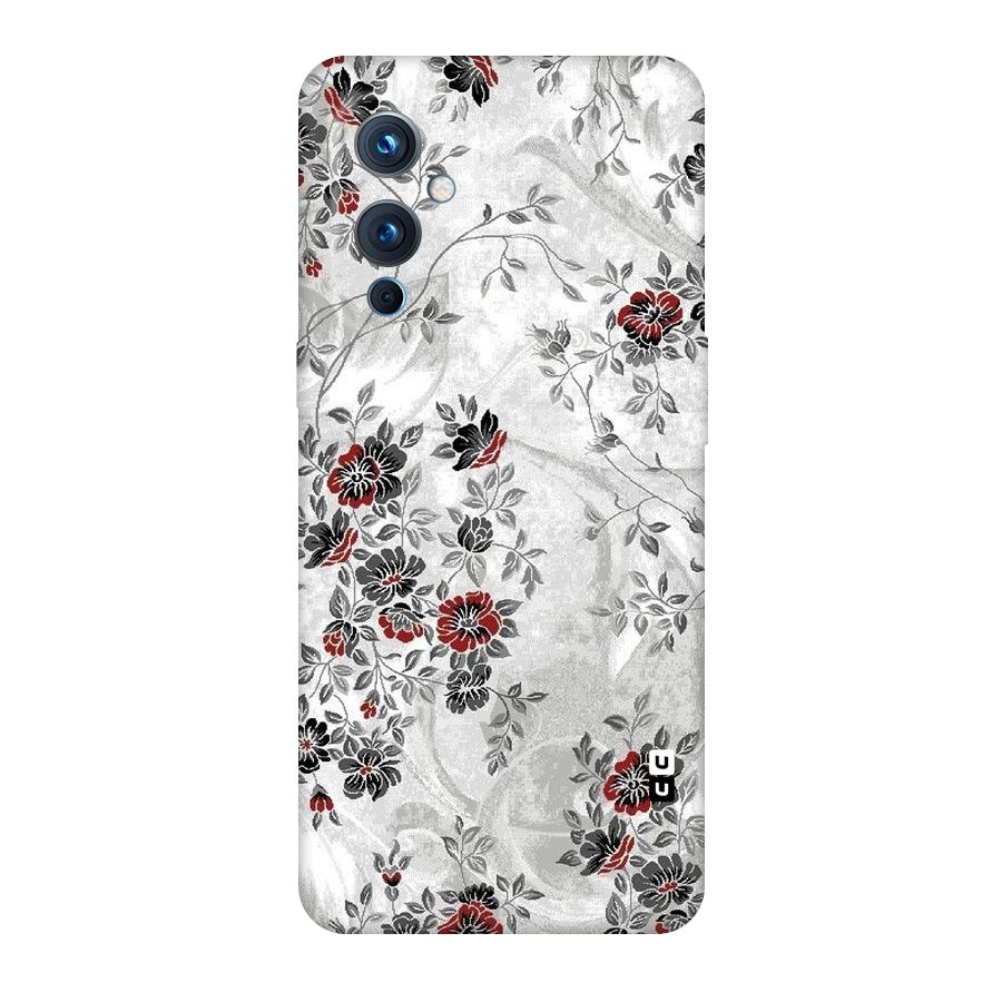 Pleasing Grey Floral Original Polycarbonate Back Case for OnePlus 9