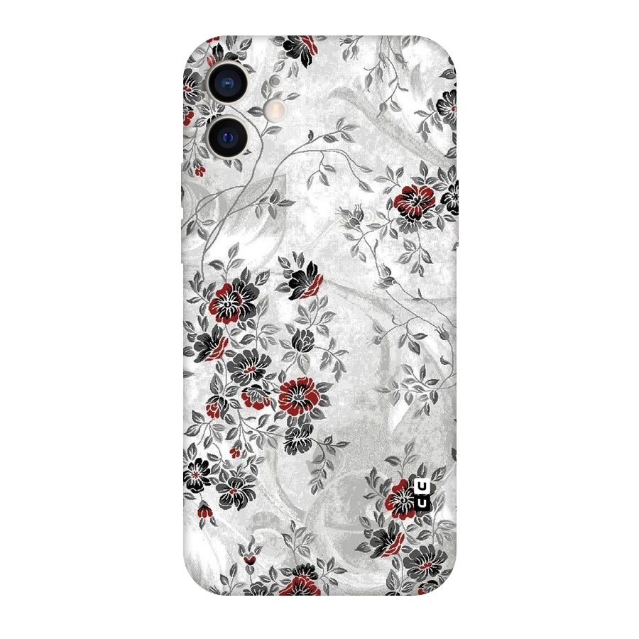 Pleasing Grey Floral Original Polycarbonate Back Case for iPhone 12 Pro