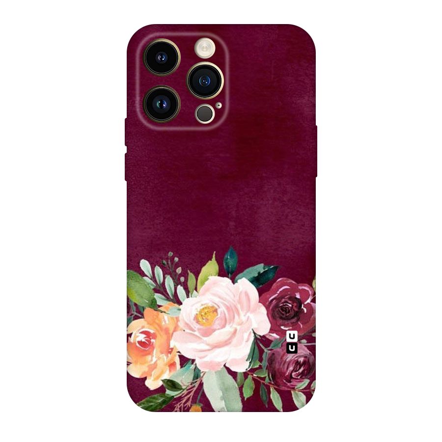 Plum Floral Design Original Polycarbonate Back Case for iPhone 14 Pro Max