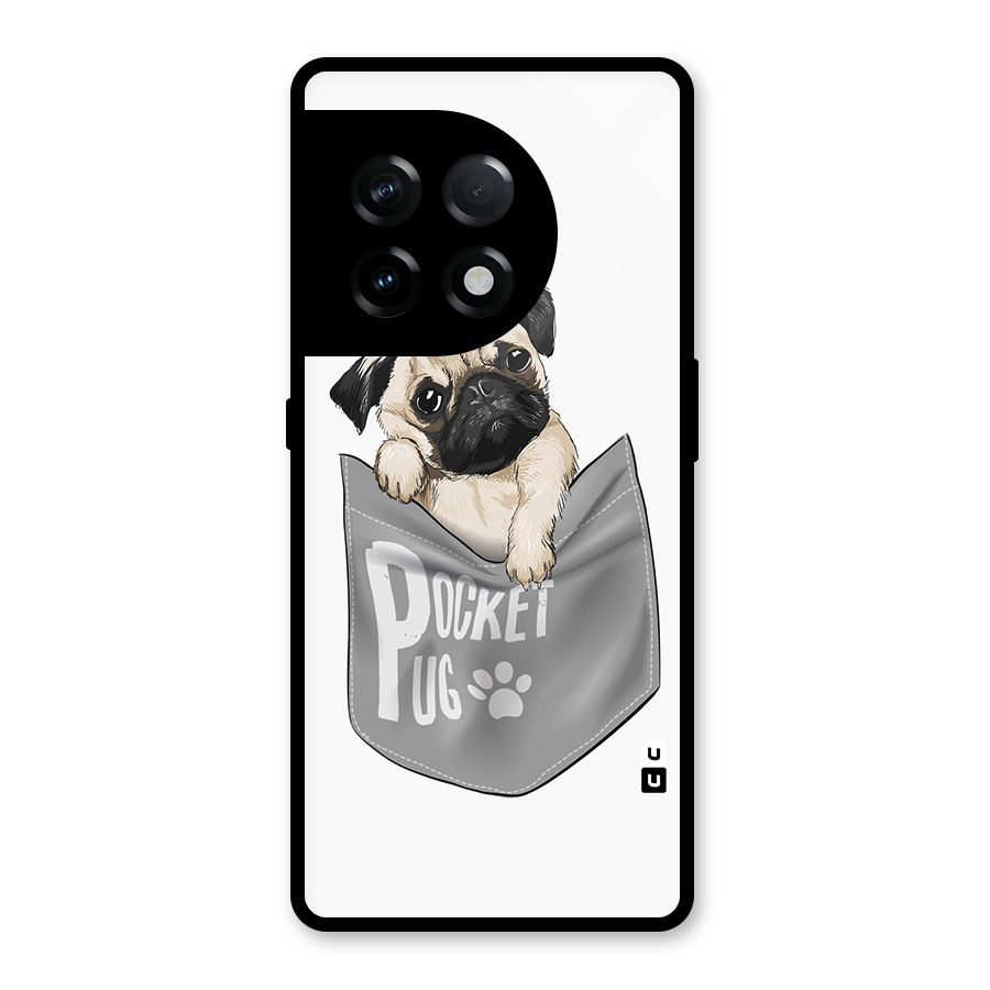 Pocket Pug Glass Back Case for OnePlus 11R
