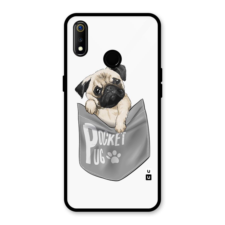 Pocket Pug Glass Back Case for Realme 3i