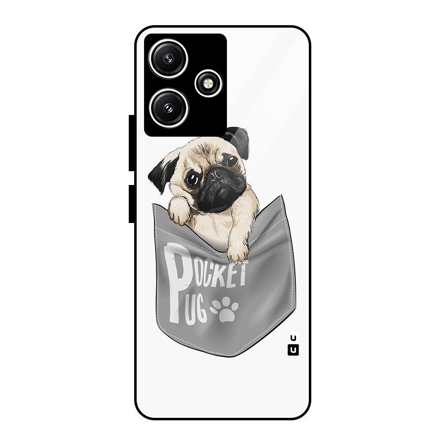 Pocket Pug Glass Back Case for Redmi 12 5G