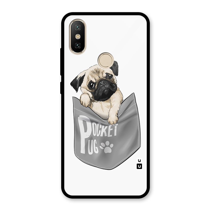 Pocket Pug Glass Back Case for Redmi A2