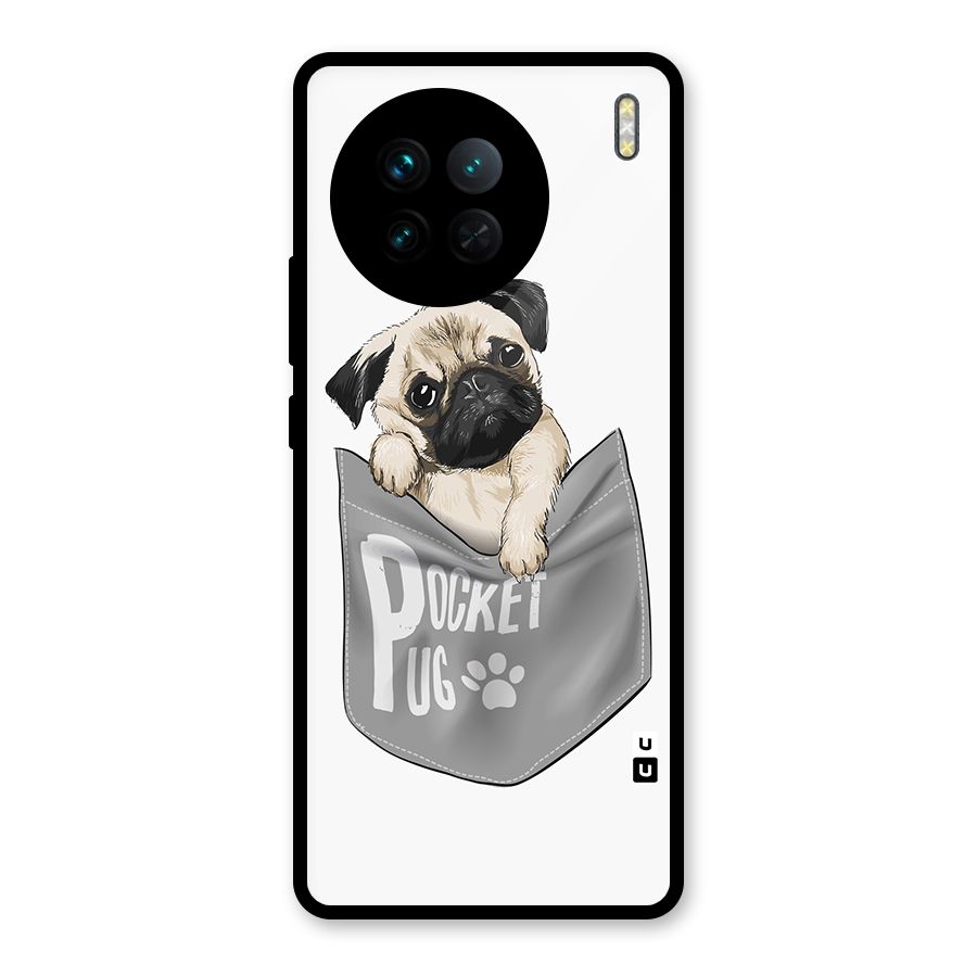 Pocket Pug Glass Back Case for Vivo X90