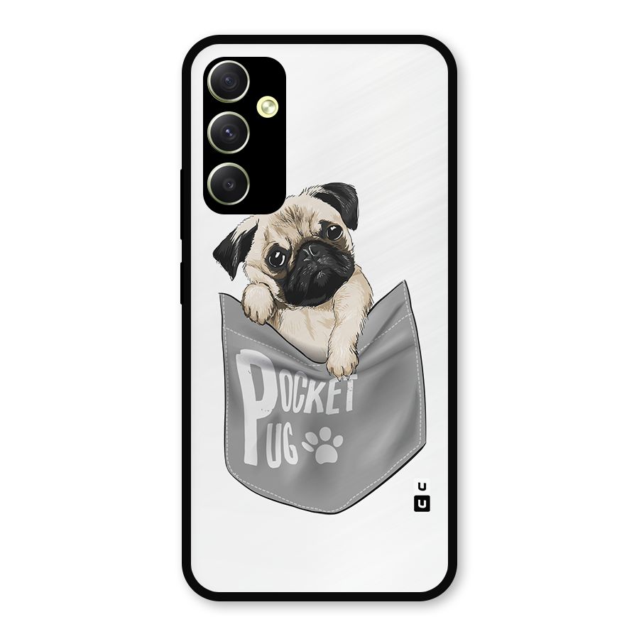 Pocket Pug Metal Back Case for Galaxy A34