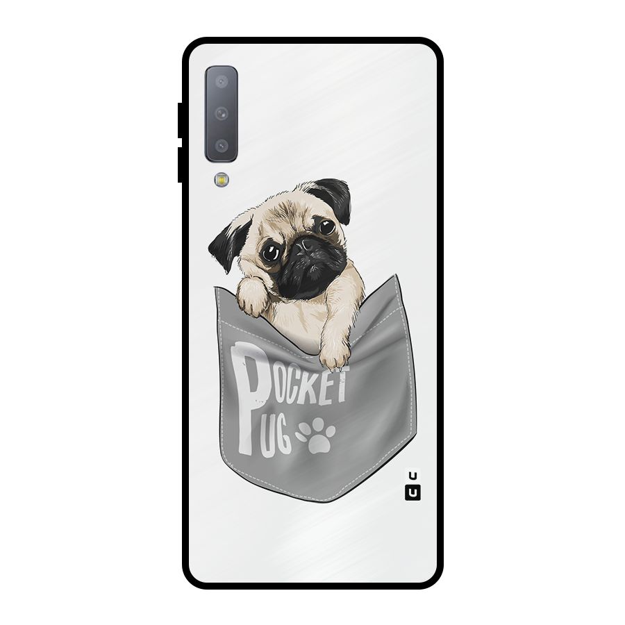 Pocket Pug Metal Back Case for Galaxy A7 (2018)