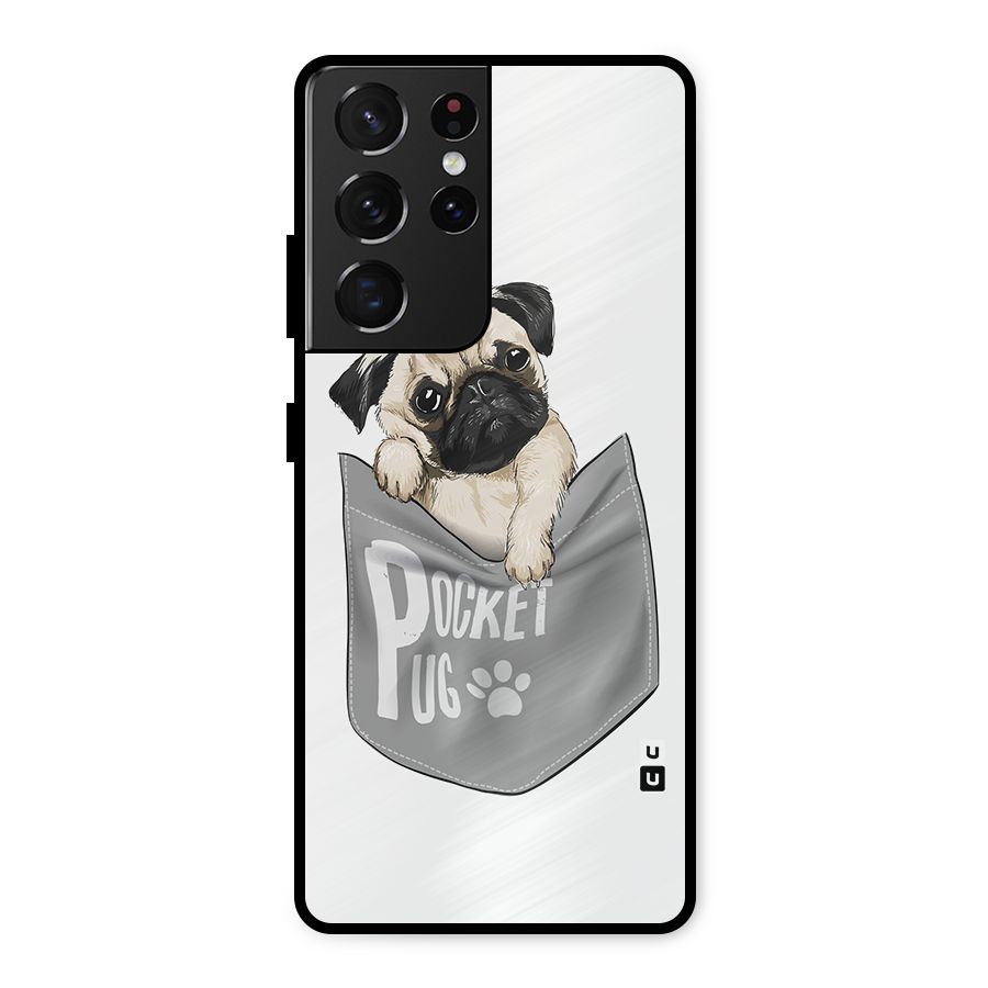 Pocket Pug Metal Back Case for Galaxy S21 Ultra 5G