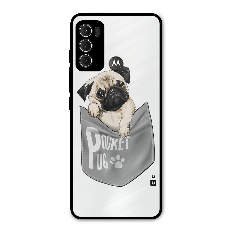 Pocket Pug Metal Back Case for Moto G60