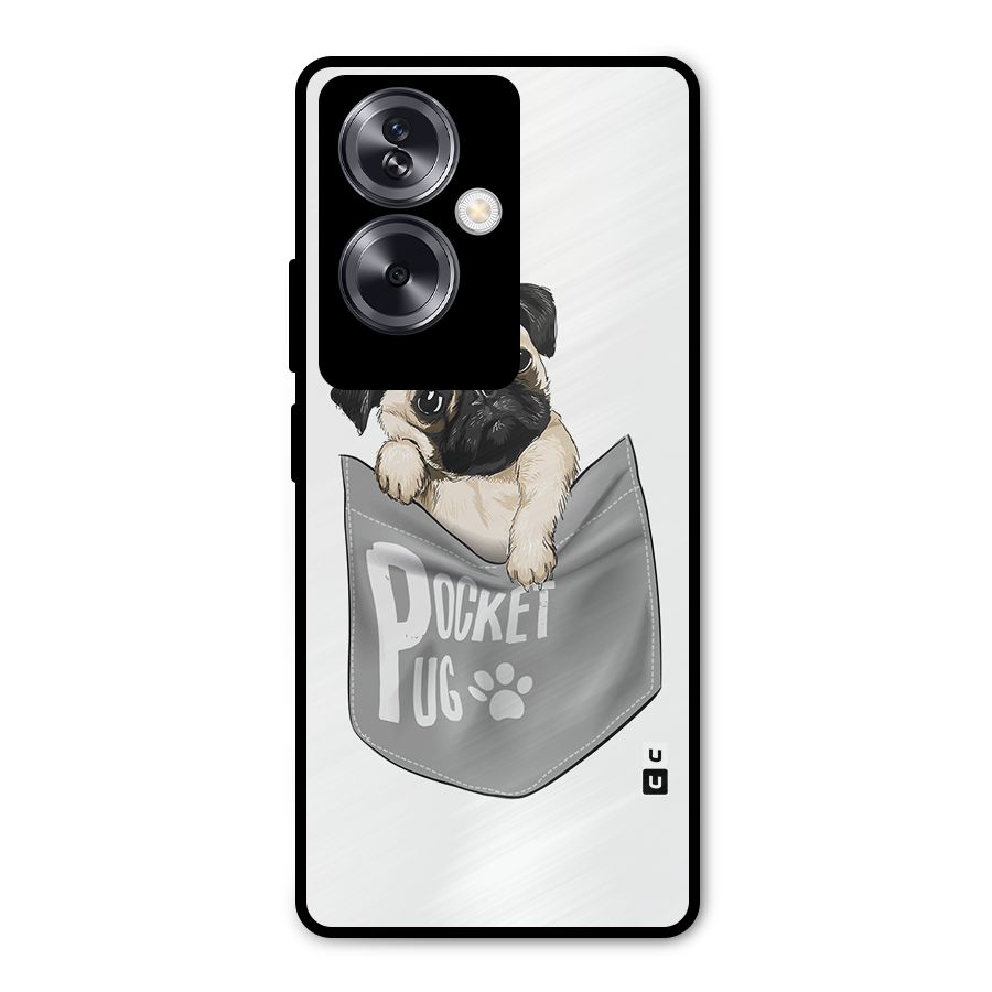Pocket Pug Metal Back Case for Oppo A79 5G