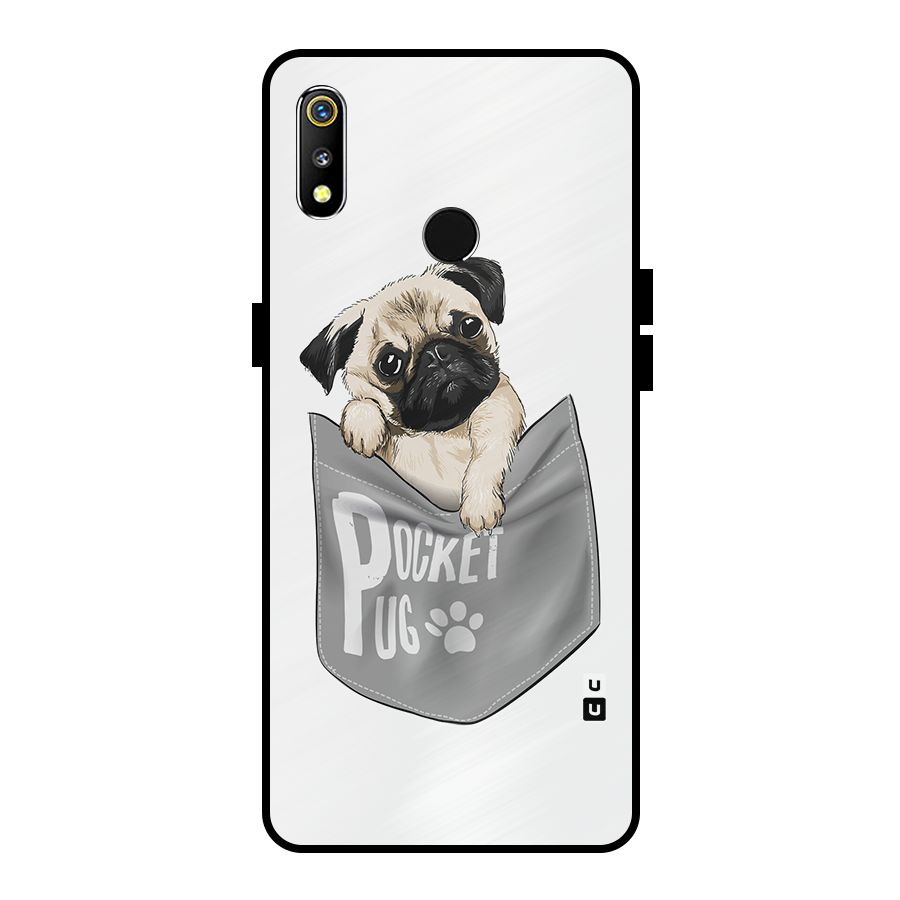 Pocket Pug Metal Back Case for Realme 3
