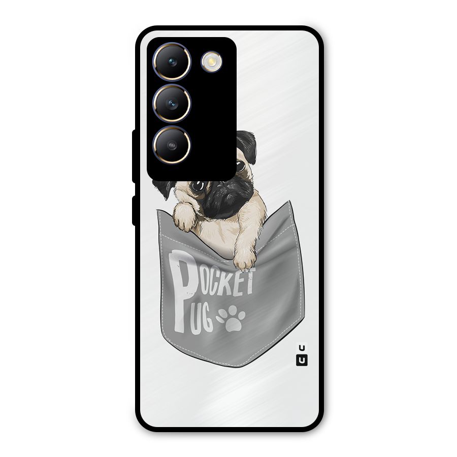 Pocket Pug Metal Back Case for Vivo T3 5G