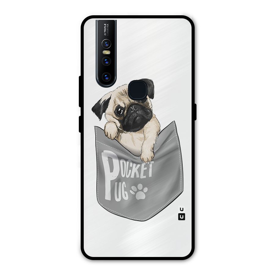 Pocket Pug Metal Back Case for Vivo V15