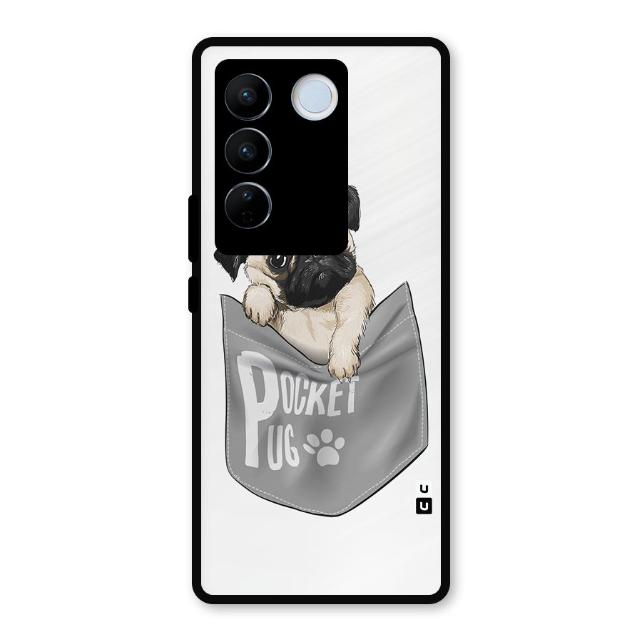 Pocket Pug Metal Back Case for Vivo V27