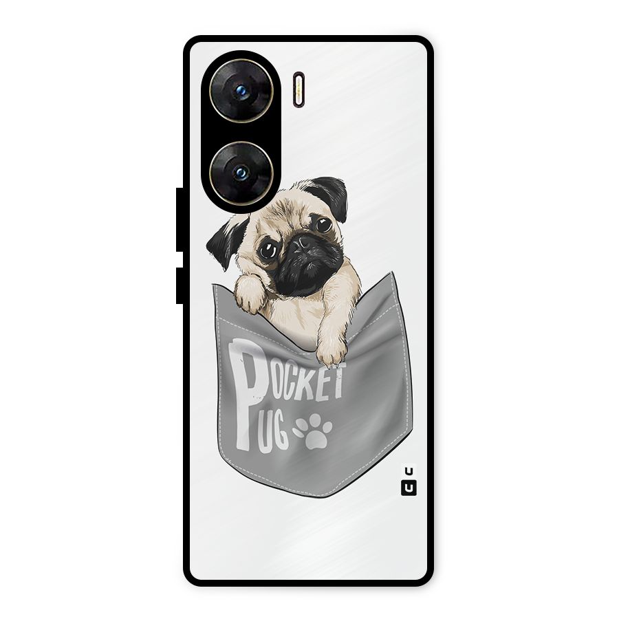 Pocket Pug Metal Back Case for Vivo V29e