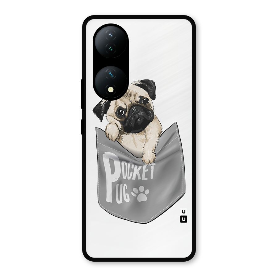 Pocket Pug Metal Back Case for Vivo Y100a