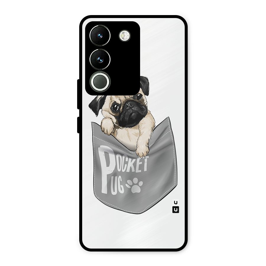 Pocket Pug Metal Back Case for Vivo Y200