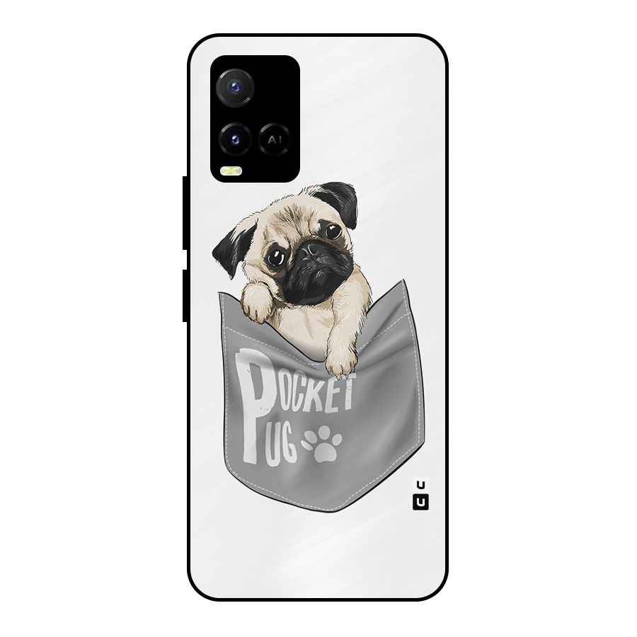 Pocket Pug Metal Back Case for Vivo Y21