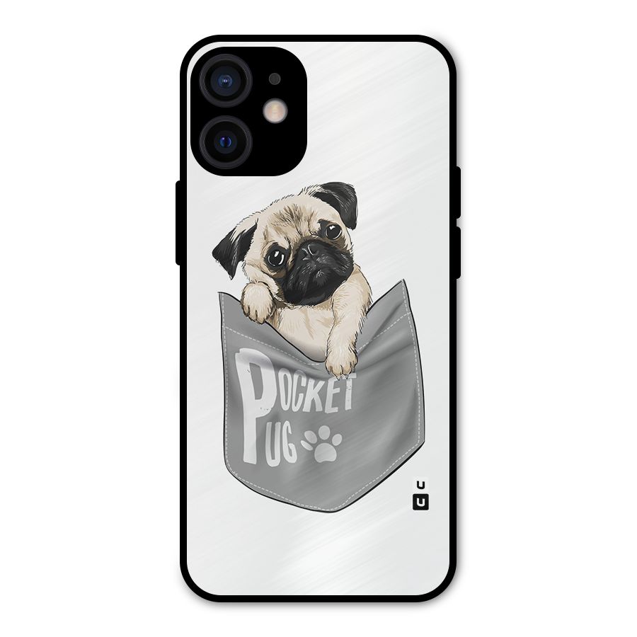 Pocket Pug Metal Back Case for iPhone 12 Mini