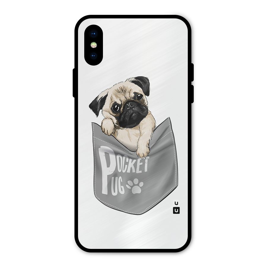 Pocket Pug Metal Back Case for iPhone XS