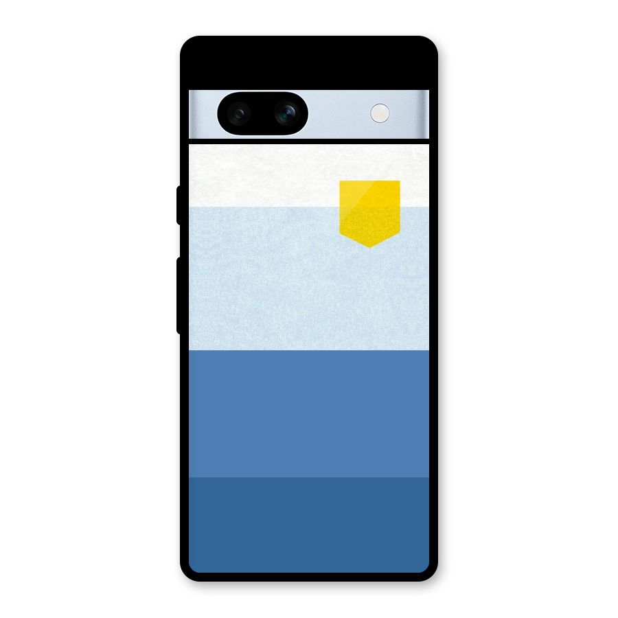 Pocket Stripes. Glass Back Case for Google Pixel 7a