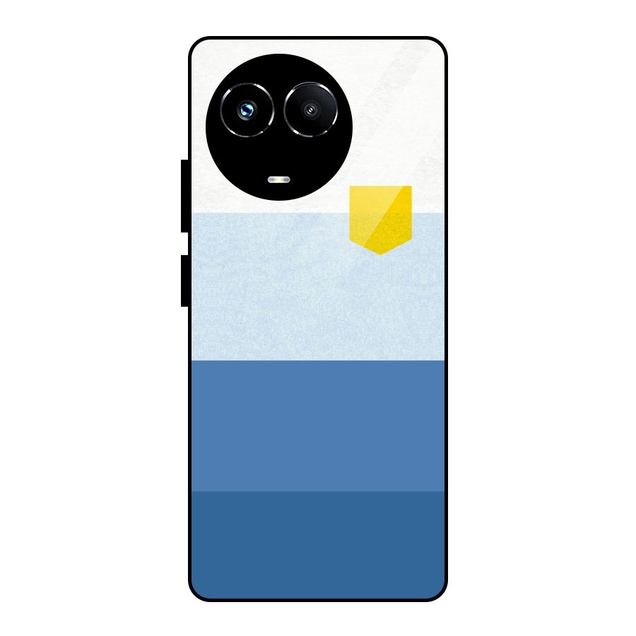 Pocket Stripes. Glass Back Case for Realme 11X