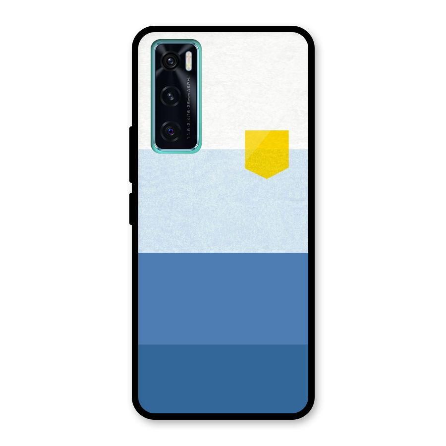 Pocket Stripes. Glass Back Case for Vivo V20 SE