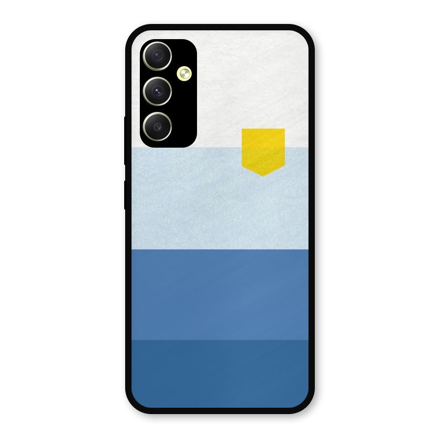 Pocket Stripes. Metal Back Case for Galaxy A34