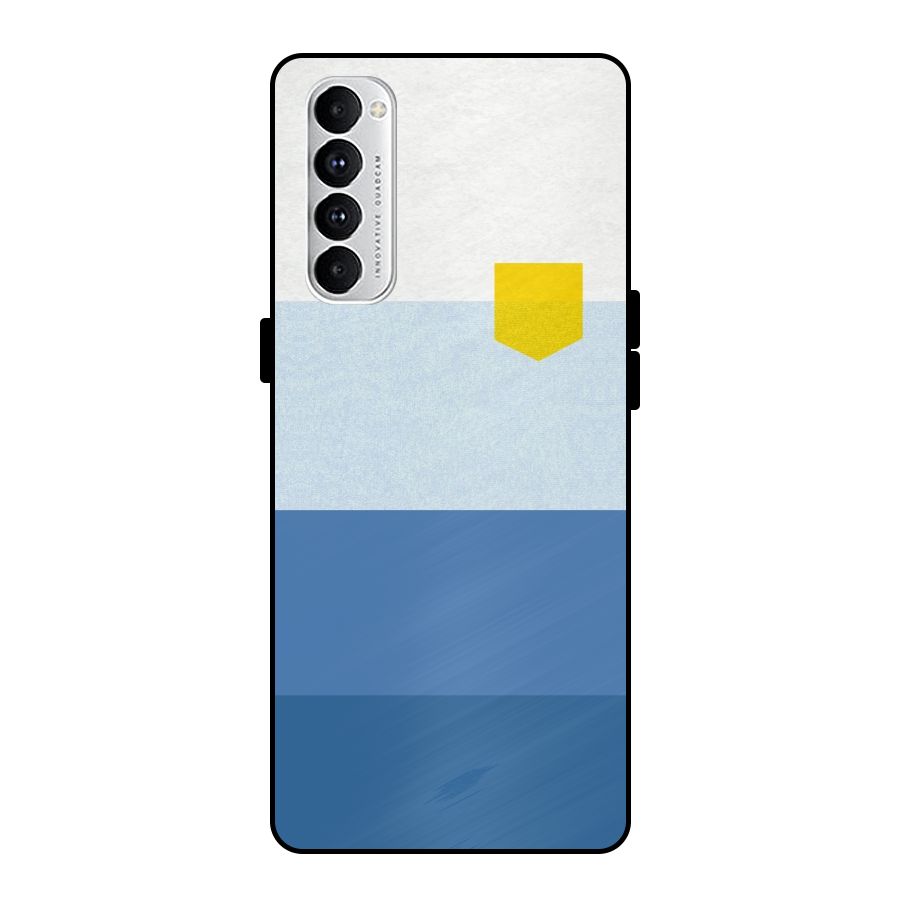 Pocket Stripes. Metal Back Case for Oppo Reno4 Pro