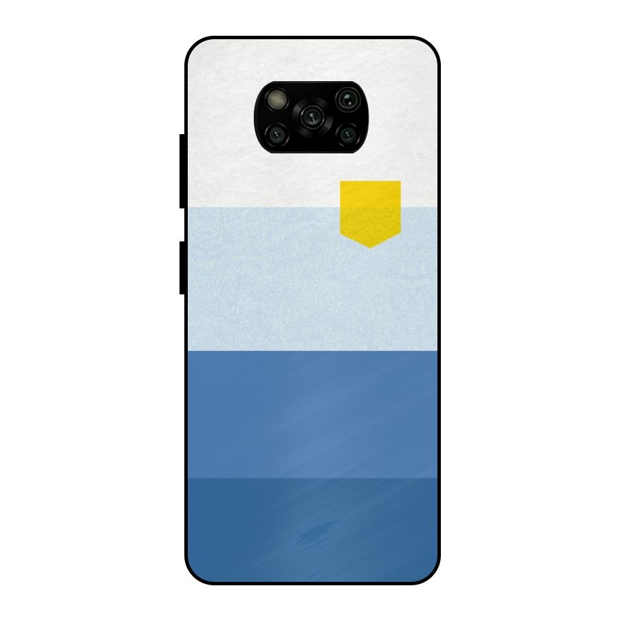 Pocket Stripes. Metal Back Case for Poco X3